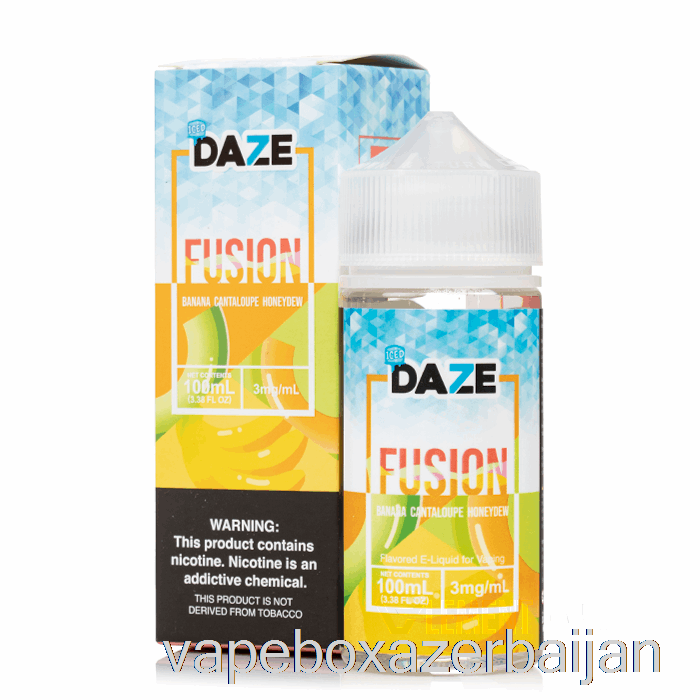 Vape Box Azerbaijan ICED Banana Cantaloupe Honeydew - 7 Daze Fusion - 100mL 6mg